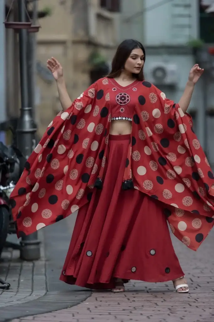 Desinger Lengha with Shrug Style Blouse: C102