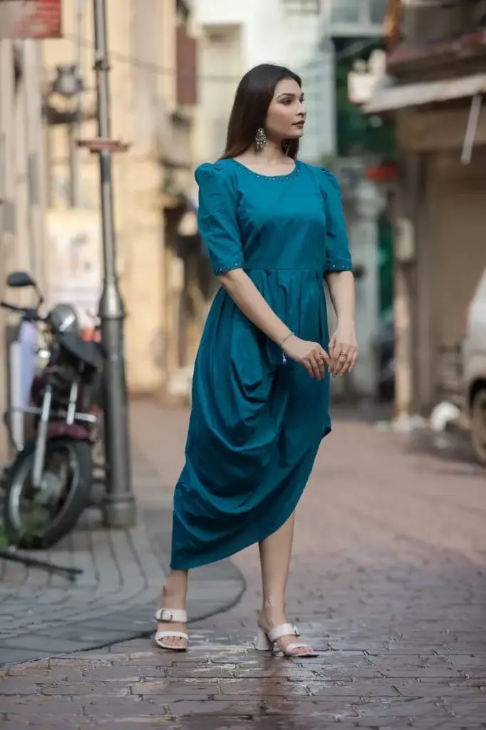 Pure cotton One peice in real mirror handwork: C119